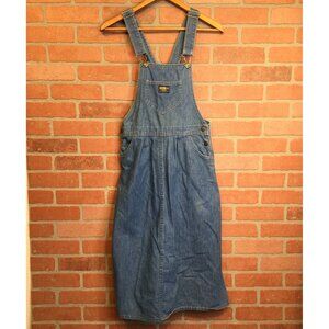 Rare Vintage OshKosh BGosh Womens Denim Jumper Overalls Dress Blue USA Size 10